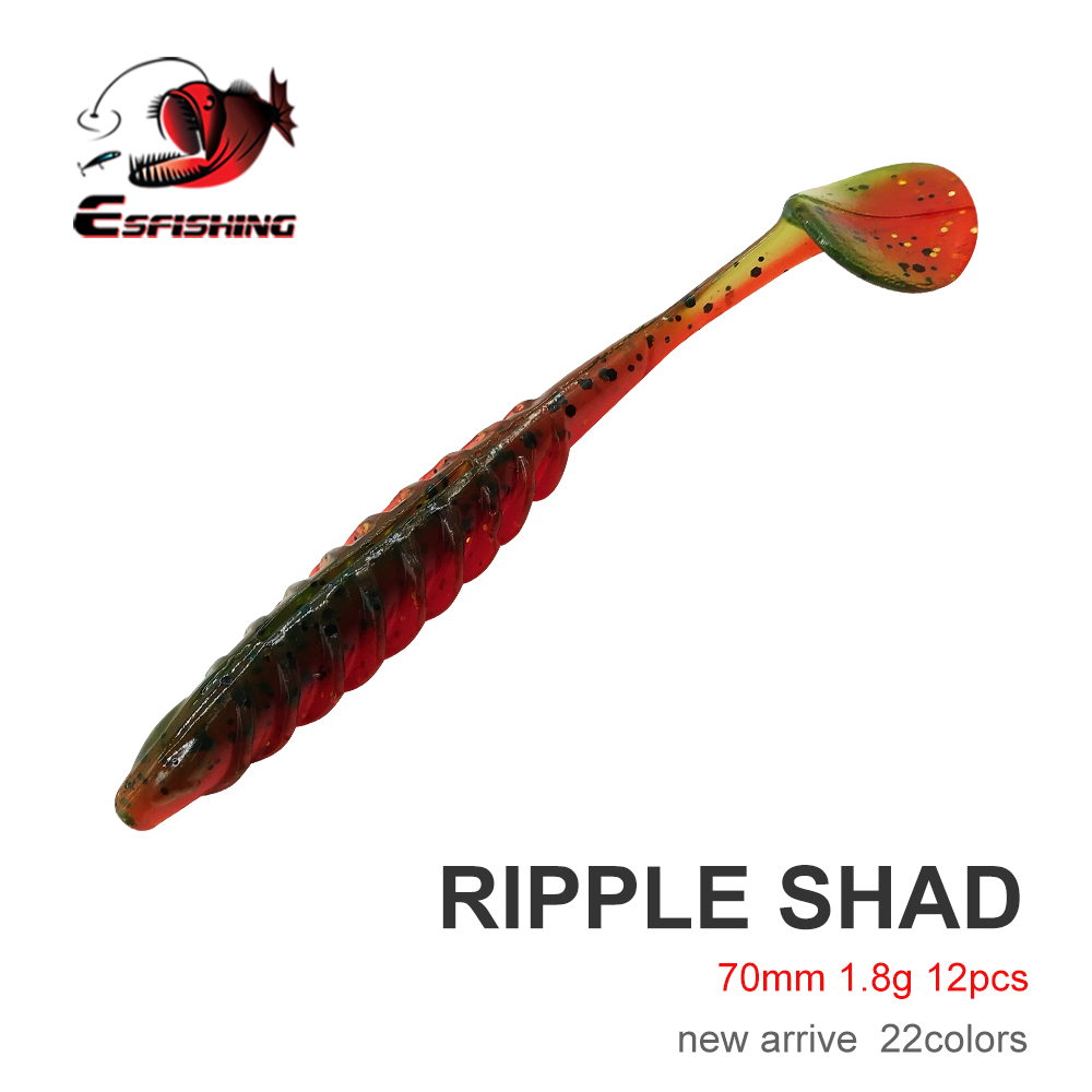 Fishing Equipment Ebay - Umpan Pancing Lunak ESFISHING 70MM Ripple