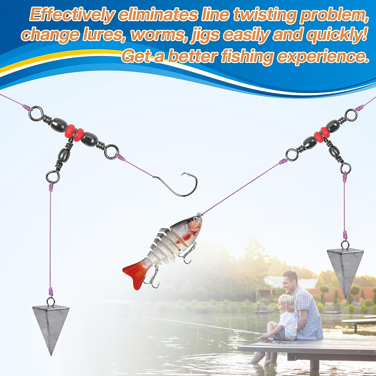 Putaran 3 Arah, Putar Barel Be - Fishing Equipment Set ulasan dan harga