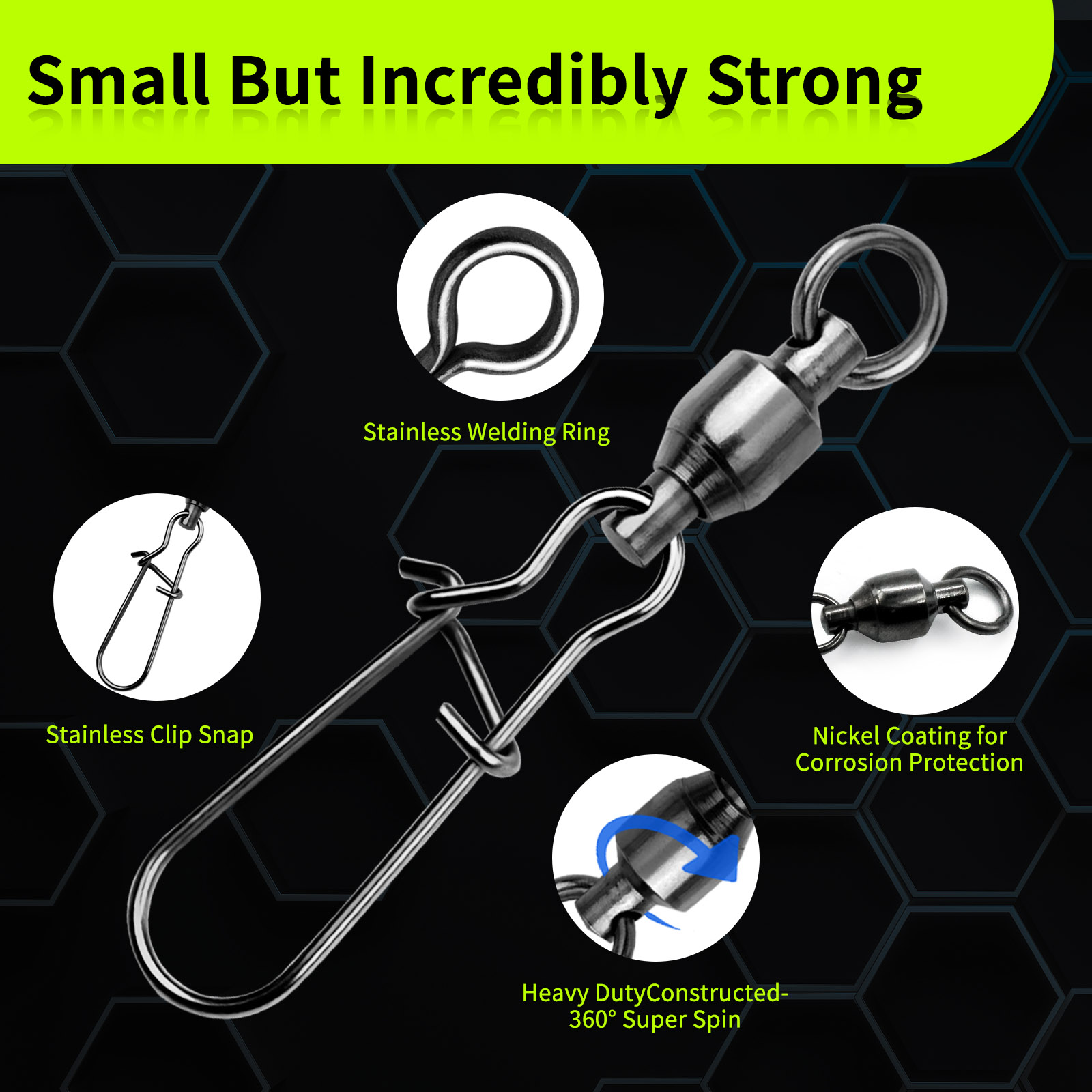 9KM 10PCS Ball Bearing Swivel  - Fishing Equipment Set ulasan dan harga