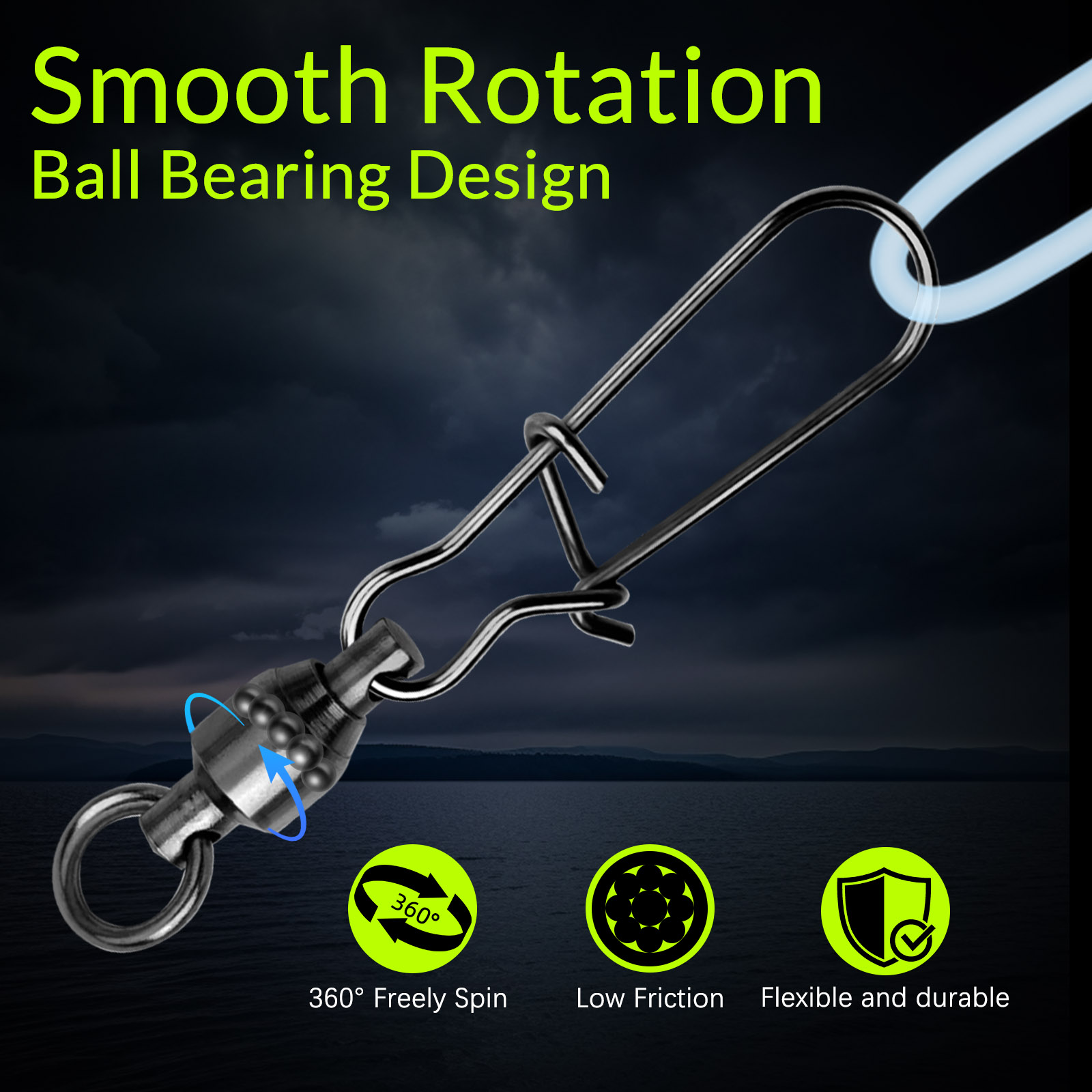 9KM 10PCS Ball Bearing Swivel  - Fishing Equipment Set ulasan dan harga