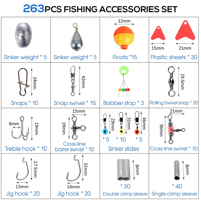 263 Buah Set Aksesori Memancin - Fishing Equipment Set ulasan dan harga