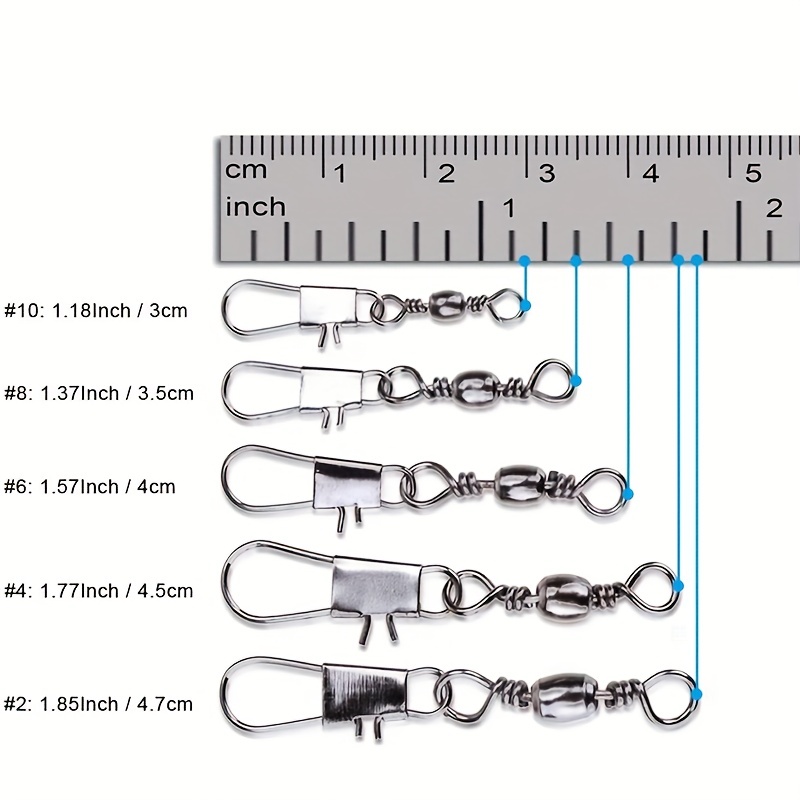 50/200pcs Barrel Snap Swivel A - Fishing Equipment Set ulasan dan harga