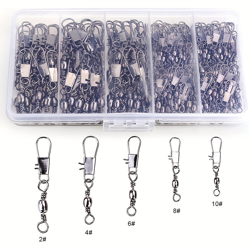 50/200pcs Barrel Snap Swivel A - Fishing Equipment Set ulasan dan harga