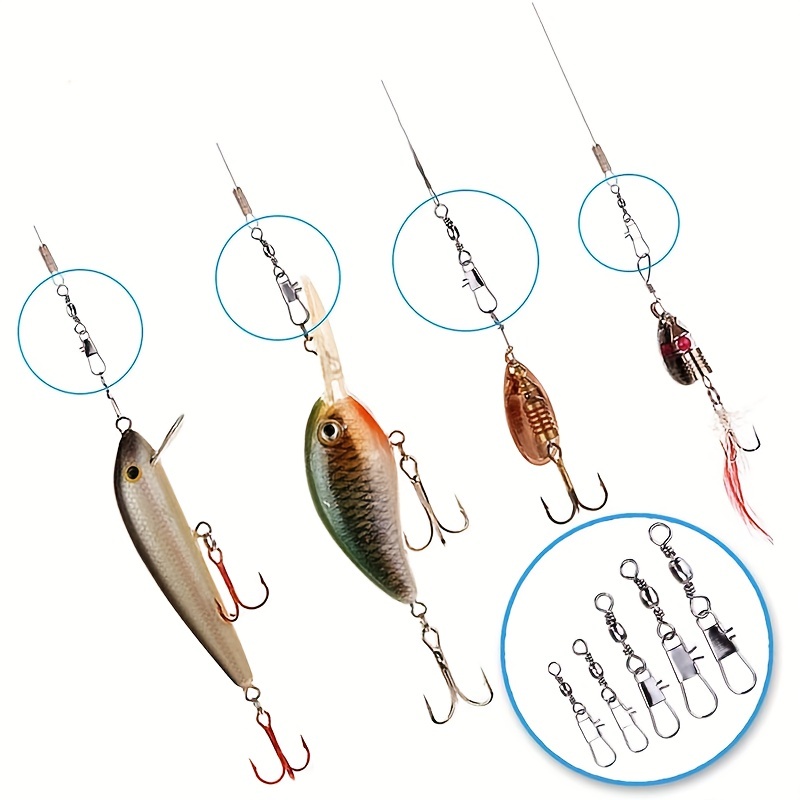 50/200pcs Barrel Snap Swivel A - Fishing Equipment Set ulasan dan harga